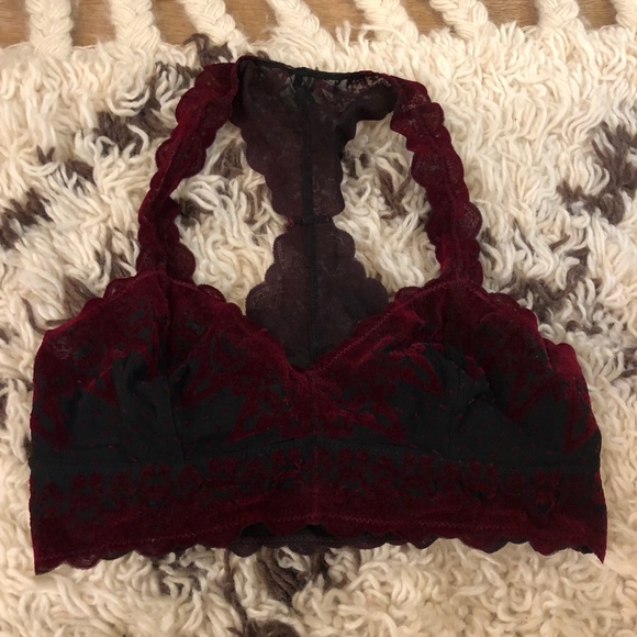 Free People Other - Red Velvet Bralette